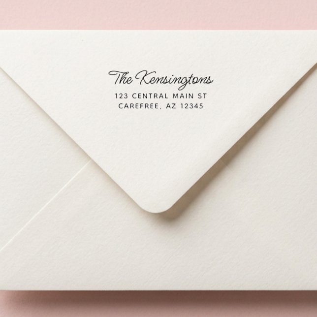 Modern Script Return Home Address Self-inking Stamp (Creator Uploaded)