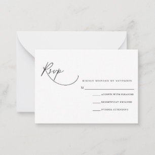 Modern Script RSVP Card