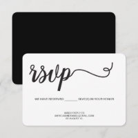 Modern Script RSVP Seat reservation Reply email