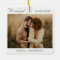 Modern Script Rustic Engagement Photo Keepsake 
