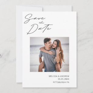 Modern Script Save the Date
