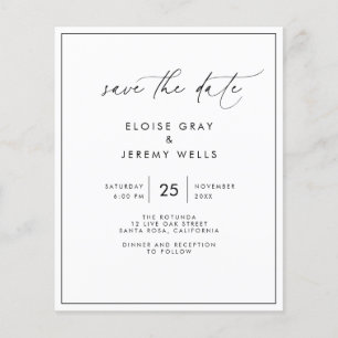 Modern Script Save the Date