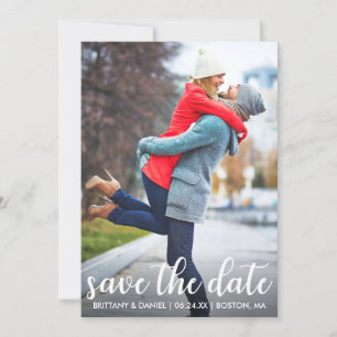 Modern Script   Save The Date Photo
