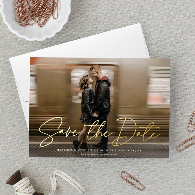 Modern Script SAVE THE DATE Photo REAL (Creator Uploaded)