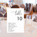 Modern Script Seating Chart Names Minimal Wedding Table Number<br><div class="desc">Decorate your wedding tables with this modern, stylish card, featuring modern script and custom text of your choice. Easily add your own details by clicking on the "personalise" option. 🌸 PLEASE NOTE: The size of this card is 3.5" x 5". If you’d like a larger size, please contact me before...</div>