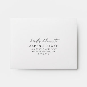 Modern Script Self-Addressed RSVP Envelope