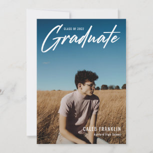 Modern Script Senior Class Photo Graduation