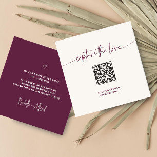 Modern Script Share the Love QR Code Table Cards