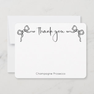 Modern Script She's Tying The Knot Bridal Shower Thank You Card