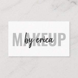 Modern Script Signature Makeup Artist Business Card