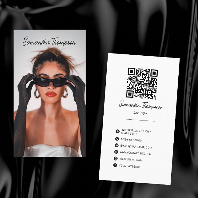 Modern Script Signature Professional Photography  Business Card (Creator Uploaded)
