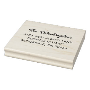 Modern Script Simple Business Name Rubber Stamp