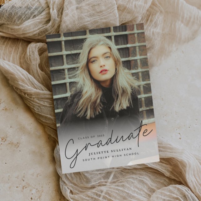 Modern Script Simple Photo Graduation (Creator Uploaded)