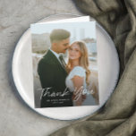 Modern Script Simple Photo Wedding  Thank You Card<br><div class="desc">Modern Script Simple Photo Wedding Thank You Card. Click the edit button to personalise this design to fit your needs.</div>