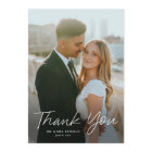 Modern Script Simple Photo Wedding