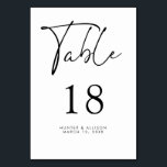Modern Script Table Number<br><div class="desc">Customise it with your information and make it uniquely yours!</div>