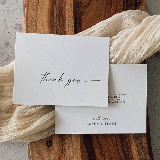 Modern Script Thank You Card (Creator Uploaded)