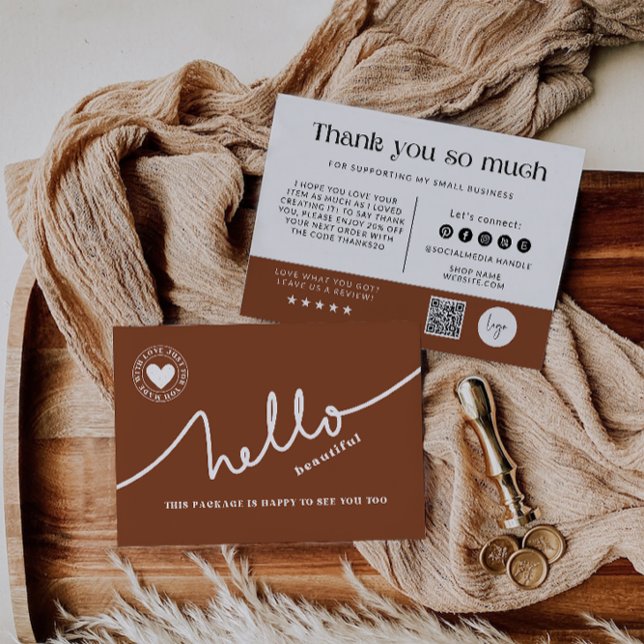 Modern Script Thank You Card Template, (Creator Uploaded)