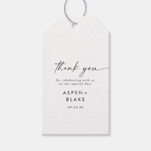 Modern Script Thank You Favour Gift Tags