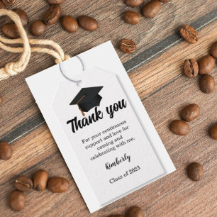 Modern script thank you Graduation party Gift Tags