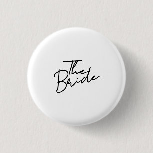 Modern script the bride T-Shirt 3 Cm Round Badge