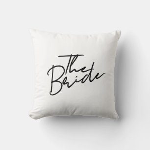 Modern script the bride T-Shirt Cushion