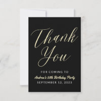 Modern Script Typography Hello Fifty Black Gold