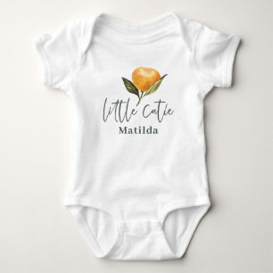 Modern script typography little cutie baby baby bo bodysuit