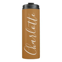 Modern Script Typography Name Personalised Brown