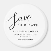 Modern Script Typography Save The Date