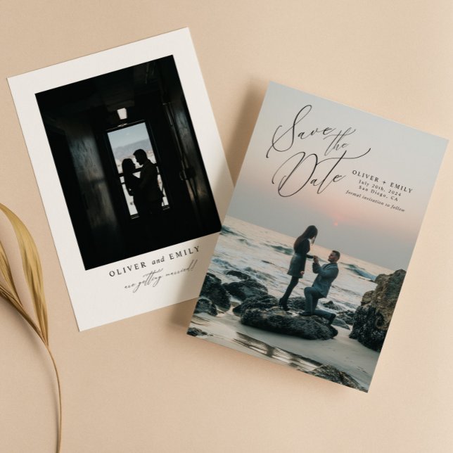 Modern Script Typography Wedding Save the Date Invitation (Creator Uploaded)
