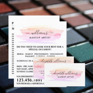 Modern Script Watercolor Brushstroke Rainbow Business Card