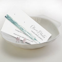 Modern Script Watercolor Stud Earring Display Card