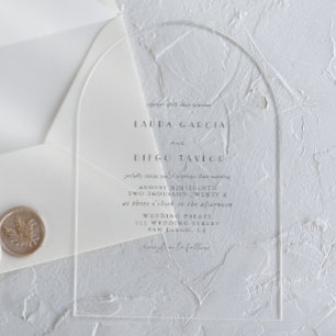 Modern Script Wedding Acrylic Invitations