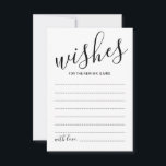 Modern Script Wedding Advice and Wishes Card<br><div class="desc">Add a personal touch to your wedding with a modern script wedding advice and wishes card. This advice card features title in black modern calligraphy font style and details in black modern sans serif font style on white background. Perfect for wedding, baby shower, birthday party, bridal shower, bachelorette party and...</div>