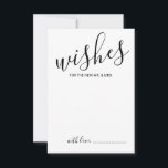 Modern Script Wedding Advice and Wishes Card<br><div class="desc">Add a personal touch to your wedding with a modern script wedding advice and wishes card. This advice card features title in black modern calligraphy font style and details in black modern sans serif font style on white background. Perfect for wedding, baby shower, birthday party, bridal shower, bachelorette party and...</div>