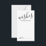 Modern Script Wedding Advice and Wishes Card<br><div class="desc">Add a personal touch to your wedding with a modern script wedding advice and wishes card. This advice card features title in black modern calligraphy font style and details in black modern sans serif font style on white background. Perfect for wedding, baby shower, birthday party, bridal shower, bachelorette party and...</div>