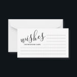 Modern Script Wedding Advice and Wishes Card<br><div class="desc">Add a personal touch to your wedding with a modern script wedding advice and wishes card. This advice card features title in black modern calligraphy font style and details in black modern sans serif font style on white background. Perfect for wedding, baby shower, birthday party, bridal shower, bachelorette party and...</div>