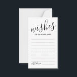 Modern Script Wedding Advice and Wishes Card<br><div class="desc">Add a personal touch to your wedding with a modern script wedding advice and wishes card. This advice card features title in black modern calligraphy font style and details in black modern sans serif font style on white background. Perfect for wedding, baby shower, birthday party, bridal shower, bachelorette party and...</div>