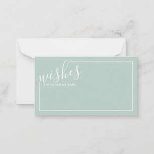 Modern Script Wedding Advice and Wishes Card