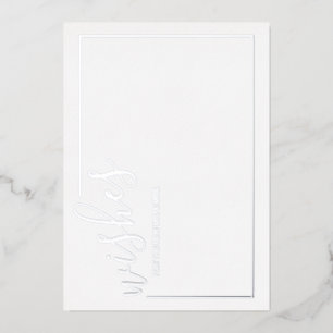 Modern Script Wedding Advice and Wishes Silver