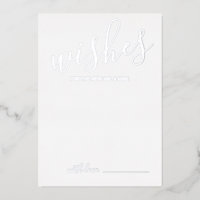 Modern Script Wedding Advice and Wishes Silver
