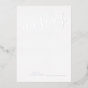 Modern Script Wedding Advice and Wishes Silver
