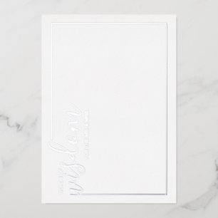Modern Script Wedding Advice and Wishes Silver