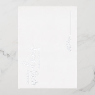 Modern Script Wedding Advice and Wishes Silver