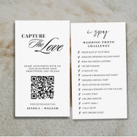 Modern Script Wedding Capture the love QR Code