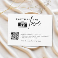 Modern Script Wedding Capture The Love QR Code