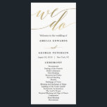 Modern Script Wedding Ceremony Program Faux Gold Programme<br><div class="desc">Plan a stylish celebration with this modern invitation that your guests will adore. 
Design by © berryberrysweet . Printable digital files are available! Visit our website at www.berryberrysweet.com for more details!</div>