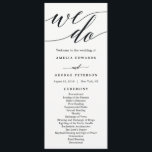 Modern Script Wedding Ceremony Program Programme<br><div class="desc">Plan a stylish celebration with this modern invitation that your guests will adore. 
Design by © berryberrysweet . Printable digital files are available! Visit our website at www.berryberrysweet.com for more details!</div>