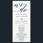 Modern Script Wedding Ceremony Program Programme<br><div class="desc">Plan a stylish celebration with this modern invitation that your guests will adore. 
Design by © berryberrysweet . Printable digital files are available! Visit our website at www.berryberrysweet.com for more details!</div>